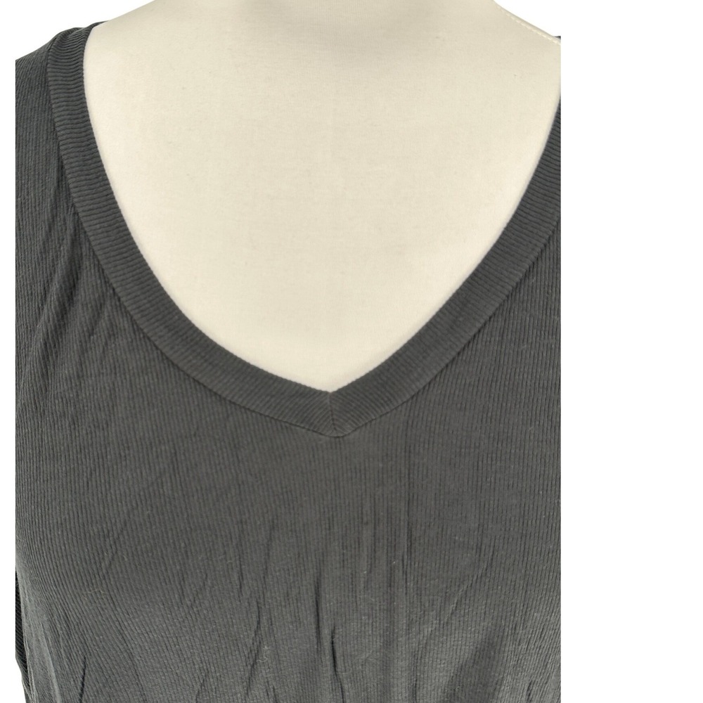 Michael Lauren Alfonso Top Women L Black NEW Oversized V-Neck Dolman ML-6457-RIB - Picture 4 of 11